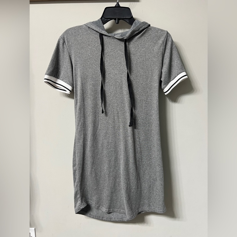 Gray Hoodied Dress